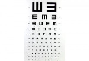 Таблица для определения остроты зрения Ш-типа