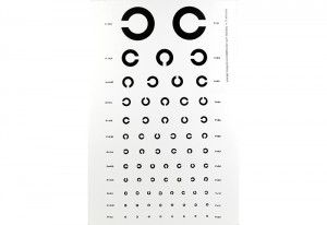 Таблица для определения остроты зрения Кольца Ландольта