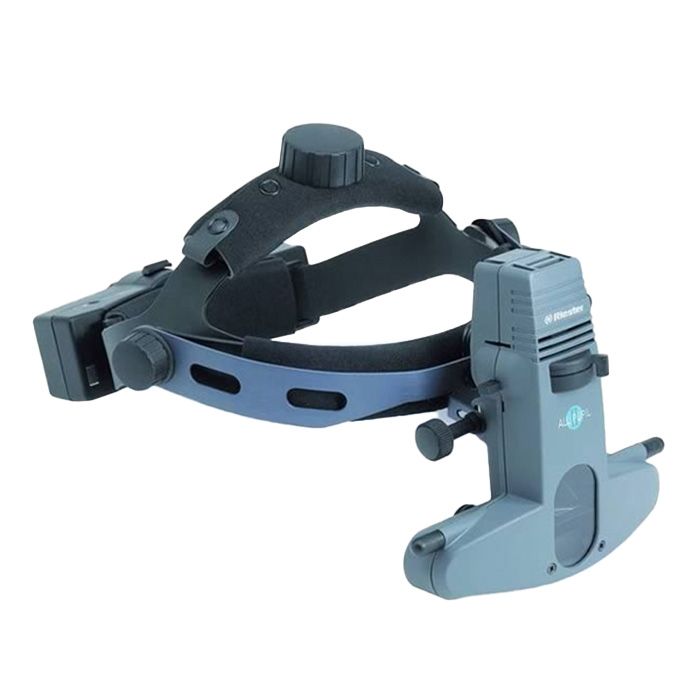 Бинокулярный офтальмоскоп Set II All Pupil II Riester непрямой налобный(провод LED+перенос комп акк+заряд ст+Б/М деп+синий фильтр+линза20D)